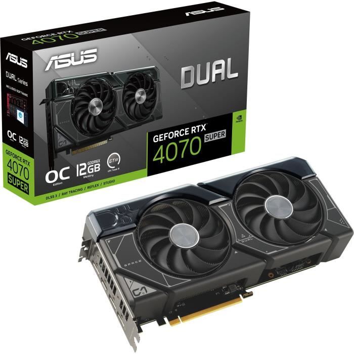 ASUS - Carte Graphique - DUAL-RTX4070 SUPER-O12G