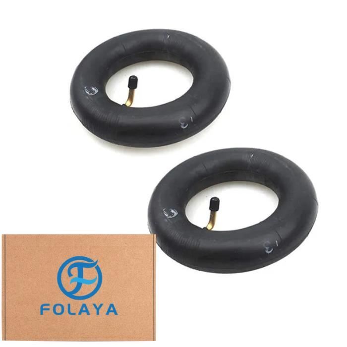 FOLAYA 2 chambres à air intérieures en caoutchouc butyle 200 x 50 mm Avec tige de valve coudée Pour trottinette Razor e100/e200