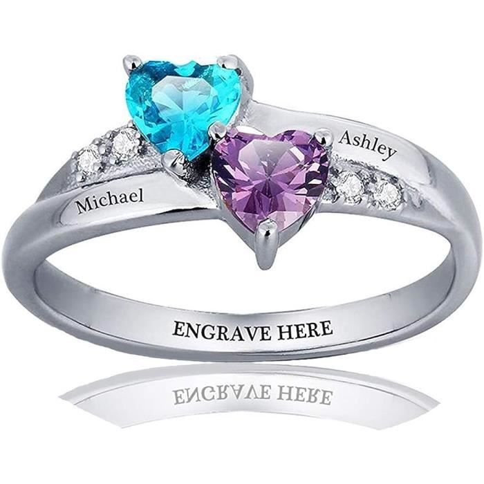 Bague personnalisé 2 2025 prénoms