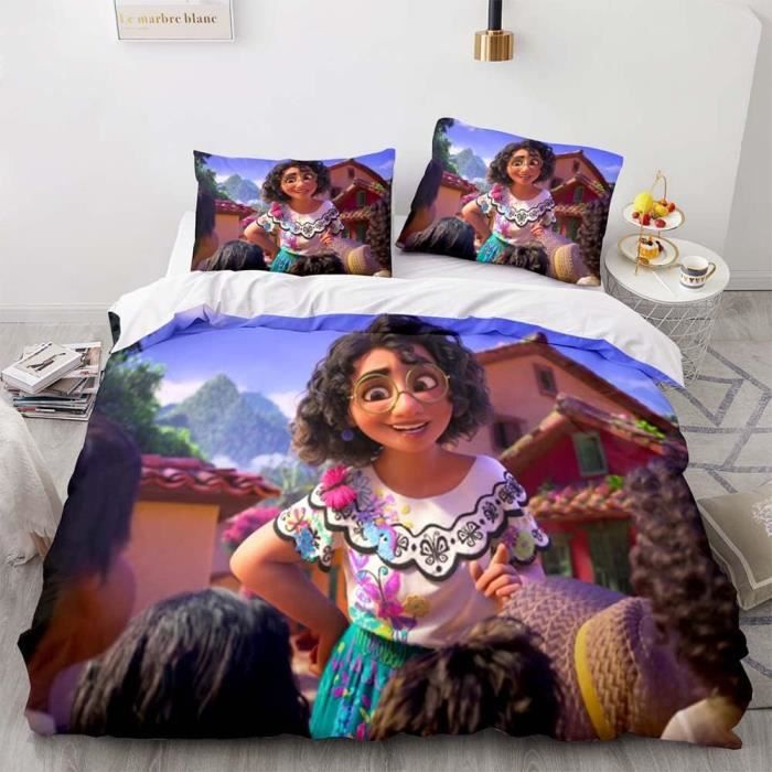 Housse De Couette 140X200 Enfant Jolie Princesse Parure De Lit 1 Personne Fille Garçon