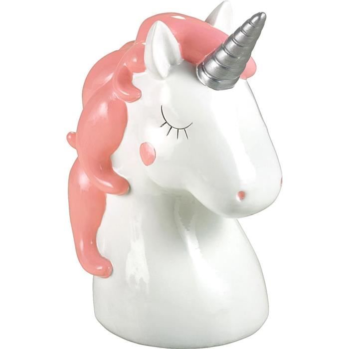Tirelire Licorne Mousehouse - 19.5x14x10cm, Polyrésine | Pour Enfants, Cadeau Ludique Et Coloré