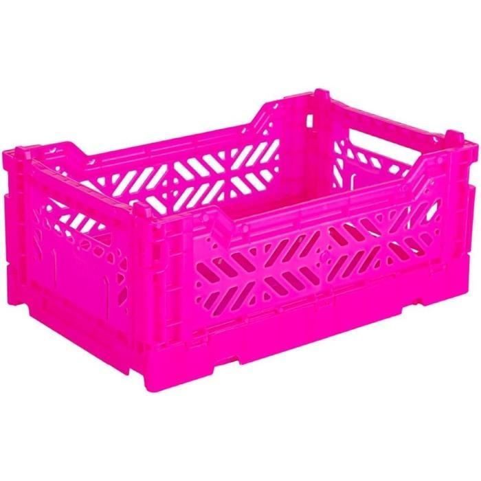 Caisse Pliante Ay-Kasa Vert Amande - 40x30x14 Cm - Empilable, Recyclable - Rangement Pratique