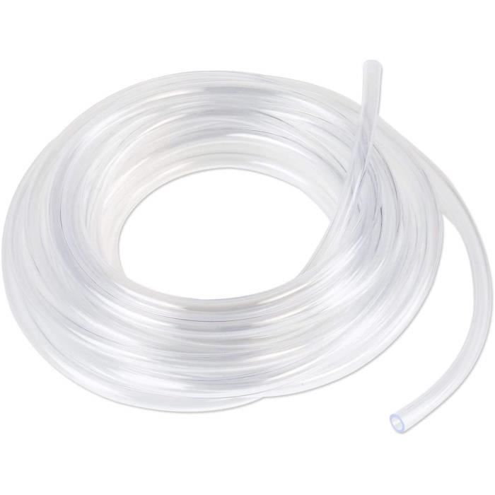 Coavoo Tuyau PVC Souple Transparent 8x11 Mm - Rouleau De 3 Mètres - Pour Eau, Air, Huile Basse Pression - Flexible Et Résistant