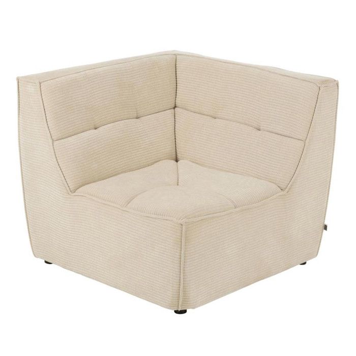 Module Canapé dAngle Matelassé Grid 98cm Beige