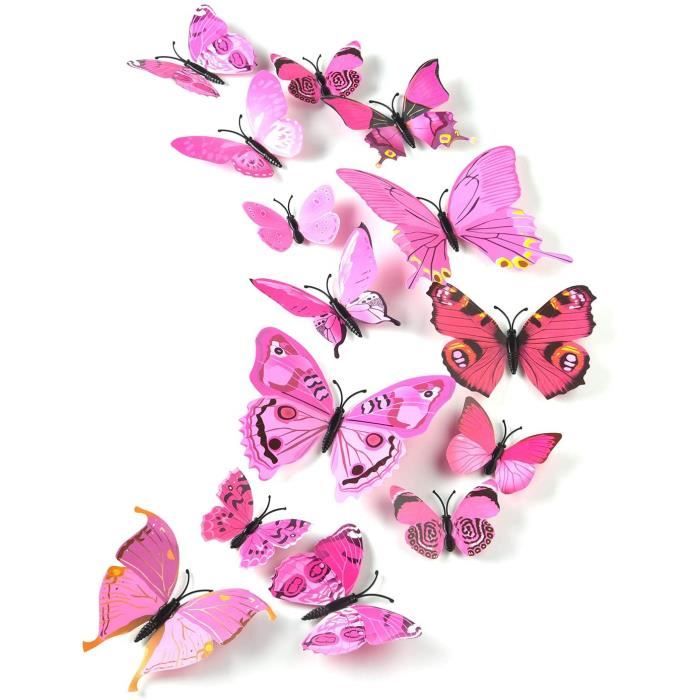 SOURIS 27 Stickers REPOSITIONNABLES Papillons GOMMETTES Brillantes Scrapbooking Autocollant
