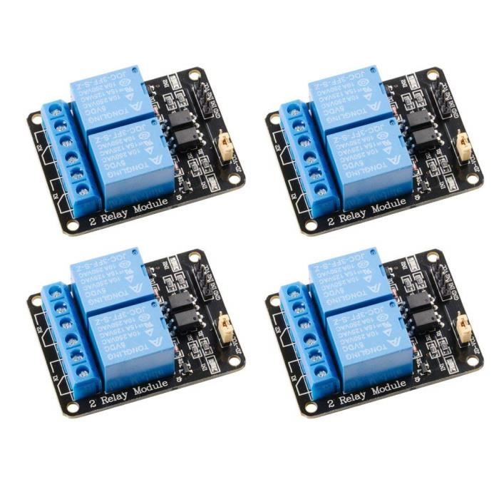 12V Carte dExtension de D/éclenchement de Bas Niveau Module de Relais /à 2 Canaux pour Arduino