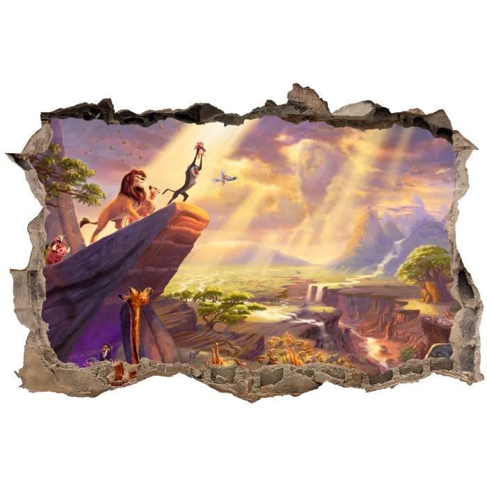 Stickers 3D le roi Lion réf 23640 dimensions papier60x40cm