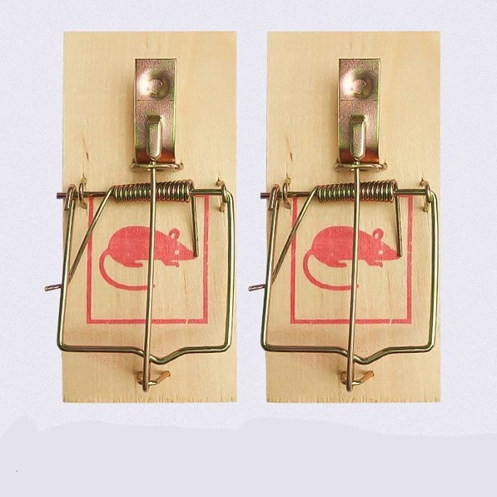 Pièges à Souris En Bois Traditionnels - Lot De 2 - Mécanisme Simple Et Robuste Avec Réglage De Sensibilité