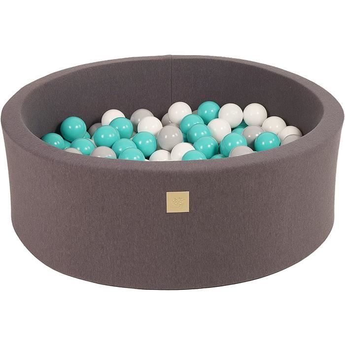 Piscine à Balles MEOWBABY 90x30cm Avec 150 Balles Ø7cm - Fabriqué En UE, Développement Moteur Enfant