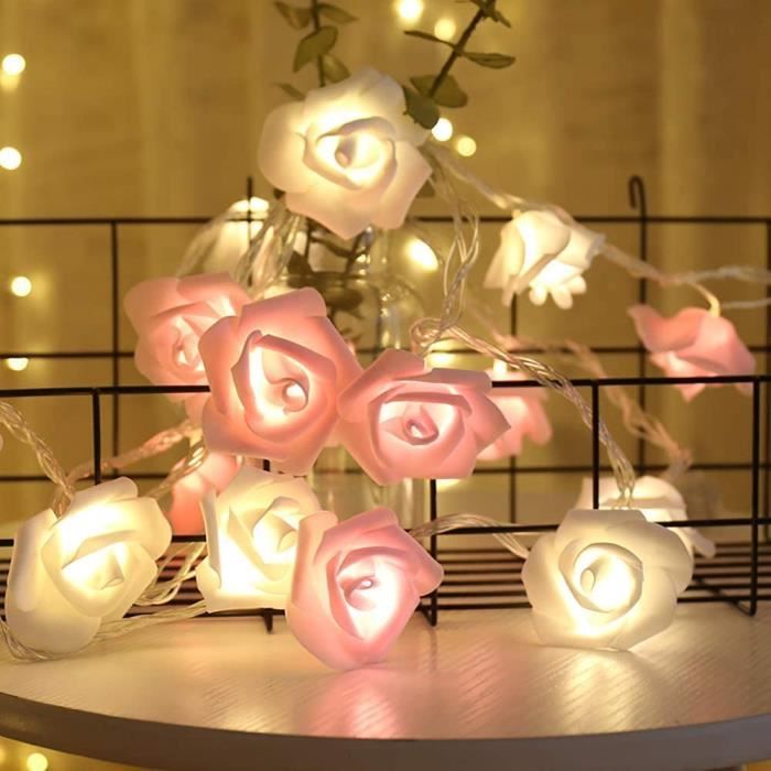Guirlande lumineuse boule intérieur 3m 20LED décoration fête chambre  recharger prise de ronde - Cdiscount Maison