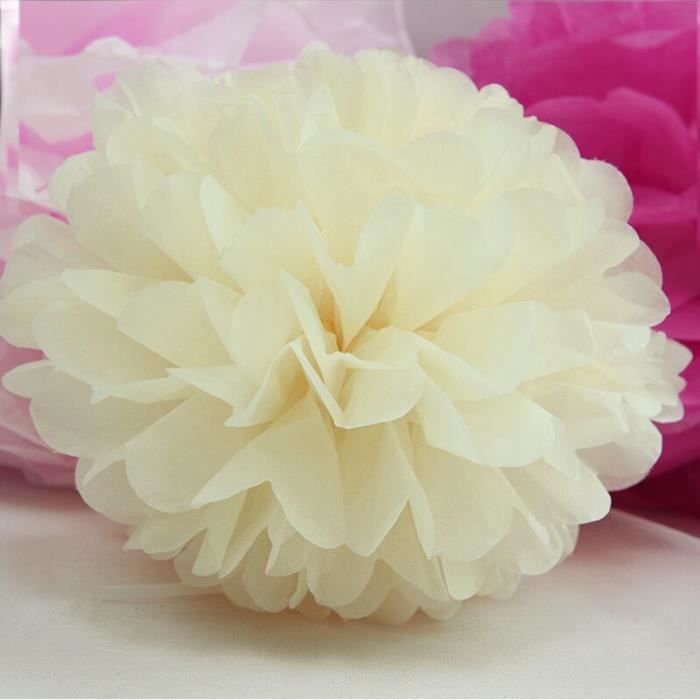 Lanternes Rondes En Papier - 10 Pièces De 20 Cm Pour Décorations De Fête (anniversaire, Mariage, Noël) - Blanc Et Rose Rouge