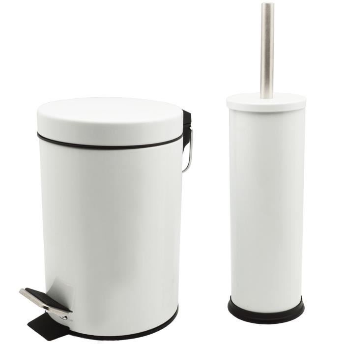 Harbour Housewares 2 Salle deau Poubelle /à p/édale et Toilettes Brosse Set marbre