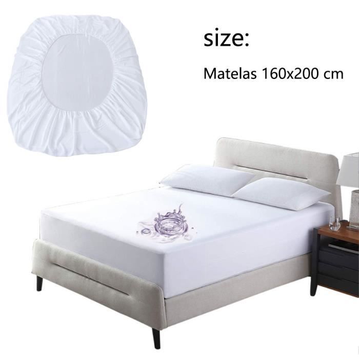 Protège Matelas - Imperméable - Respirant - Hypo-Allergénique - 160x200cm