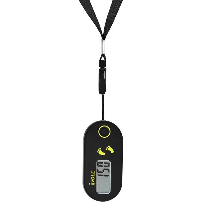 Podomètre Numérique Realalt 3D TriSport - Compteur De Pas Avec Minuterie Et Calorie - Noir/Gris