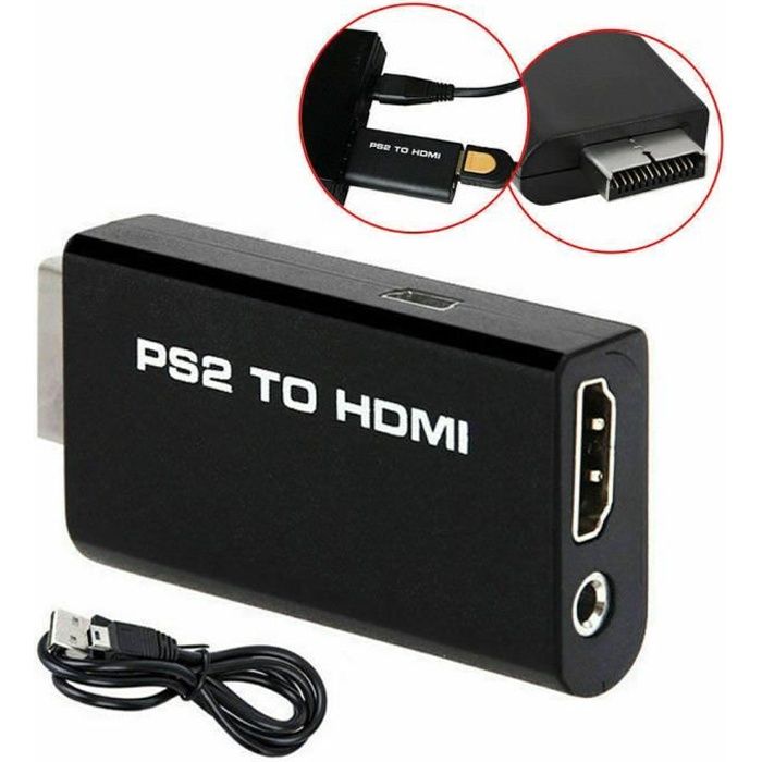 Convertisseur Adaptateur Câble Adaptateur HD PS2 vers HDMI - Cdiscount  Informatique