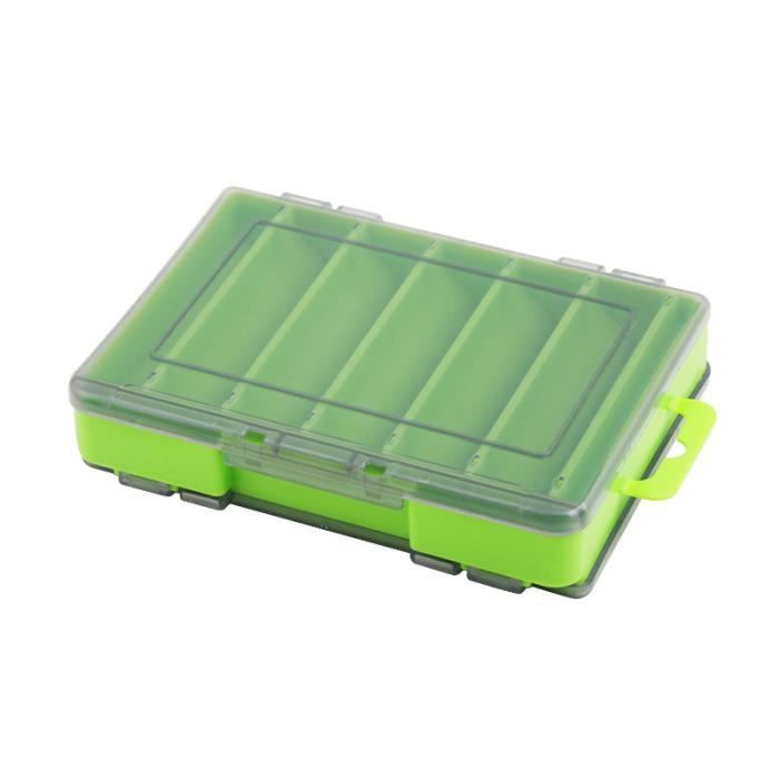 Lot De 2 Boîtes à Appâts De Pêche Double Couche - 12 Compartiments, Plastique ABS, Anti-perte