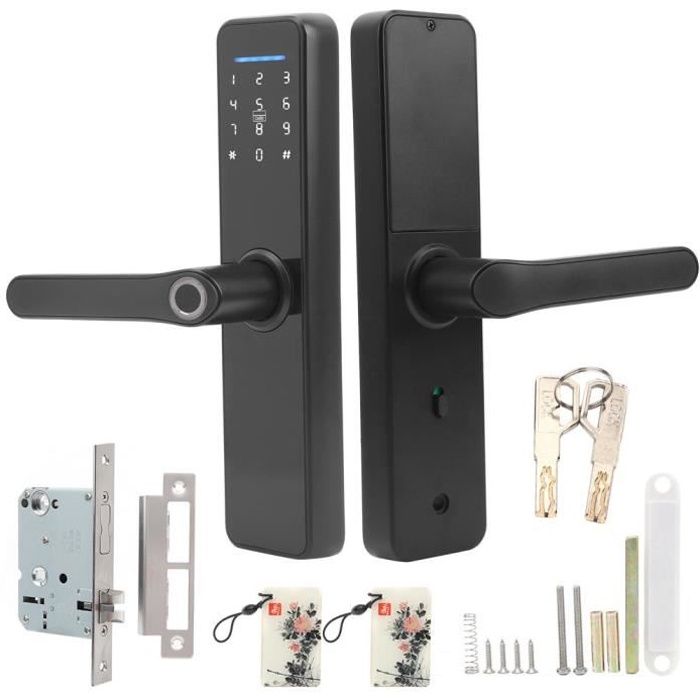 Serrure de porte intelligente Wifi écran tactile WiFi mot de passe dempreinte digitale carte IC serrure de porte intelligente