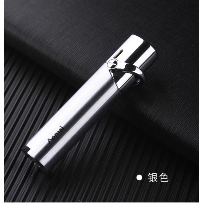 VVAY Briquet à Cigares Avec Coupe-Cigares, 4 Jet Flammes (Gaz