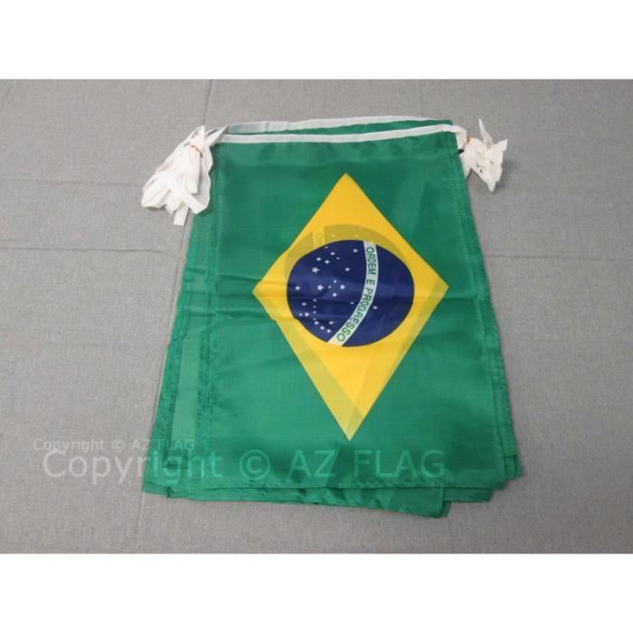 Drapeau Du Brésil 45x30 Cm - Pavillon Brésilien En Polyester Haute Qualité, Bords Cousus, Pour Intérieur Et Extérieur Modéré - AZ FLAG