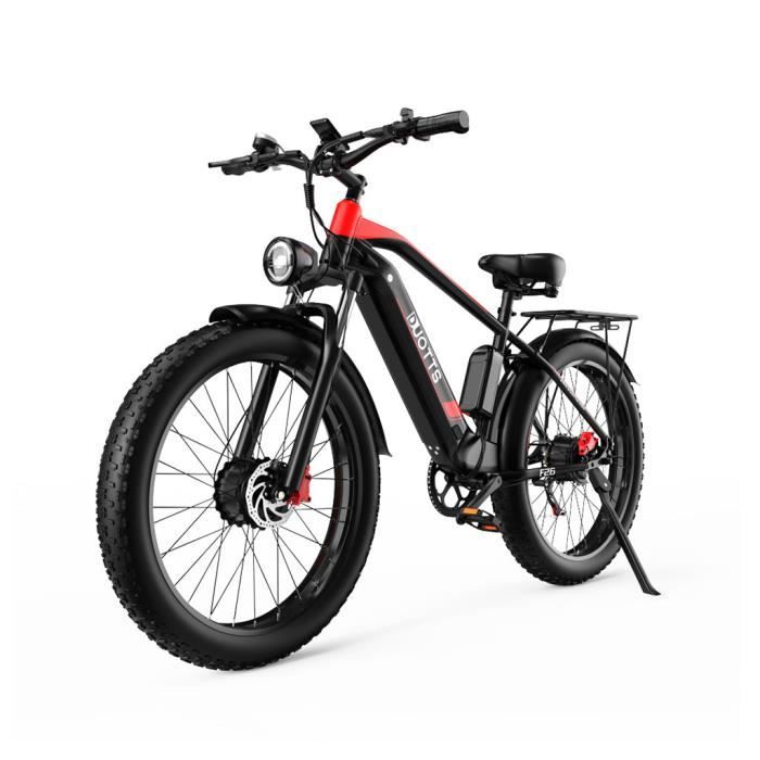 Vélo électrique DUOTTS F26 Rouge VTT 1500W Batterie 48V 17.5Ah Portée de 100 km FAT BIKE 4.0*26