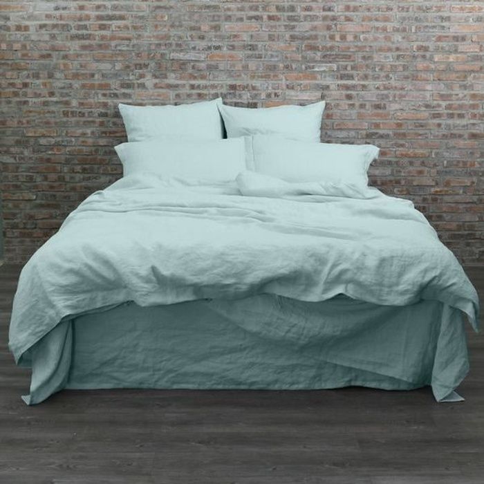 Housse De Couette Coton Bleu Ciel 220 X 240 Cm - Qualité Supérieure Et Respirante
