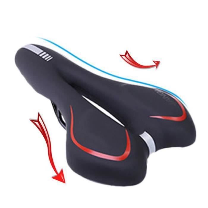 Selle De Vélo Binnan Avec Gel Anti-choc | Confortable Pour VTT, Route Et Vélo Pliable - Cuir PU
