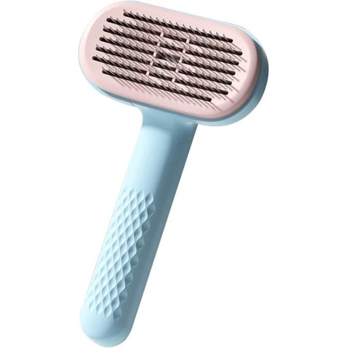 Brosse Autonettoyante Pour Chat - 2 Pièces - Poils Longs Et Courts - Douce Pour La Peau - Élimine Poils Morts Et Puces
