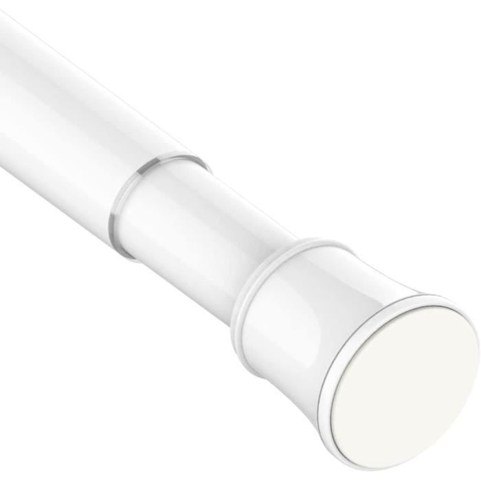 Tringle à Rideau De Douche Incurvée, Tension Extensible, Tringle à Rideau D'angle En Acier