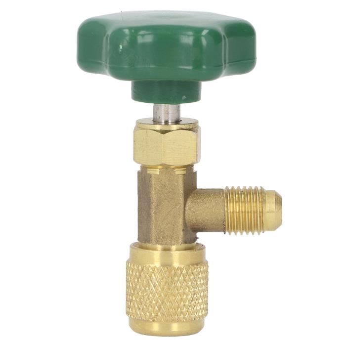 Adaptateur T Rapide Laiton 1/4 SAE Avec Noyau De Valve – Pour R22 R12 R134 Et Jauge à Vide – Connexion Climatisation Solide