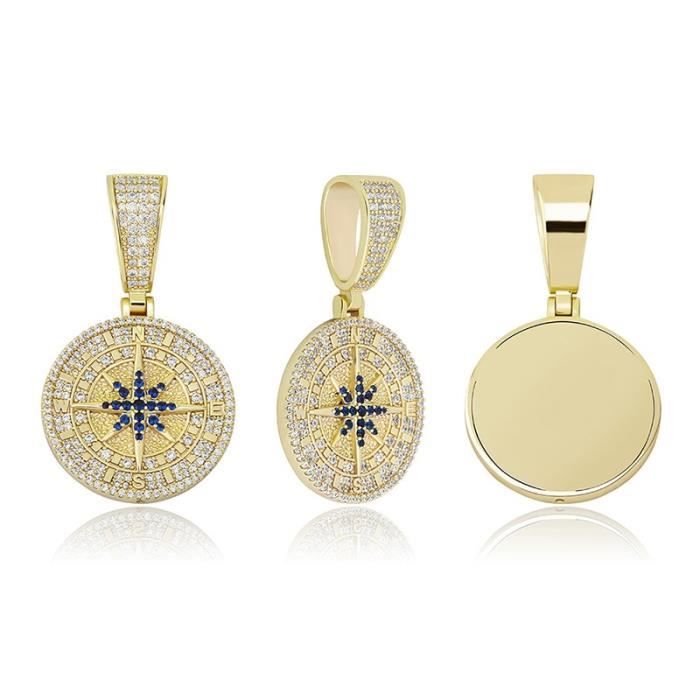Chaîne D'or Pour Hommes 24k Style Simulate Diamond Hip Hop Collier Chaîne D'or Pour Hommes 24k Style Simulate Diamond Hip Hop Collier