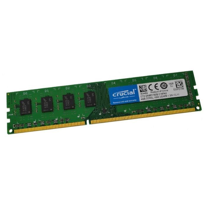 Crucial Memoria RAM Crucial CT51264BD160B 4 GB DDR3 