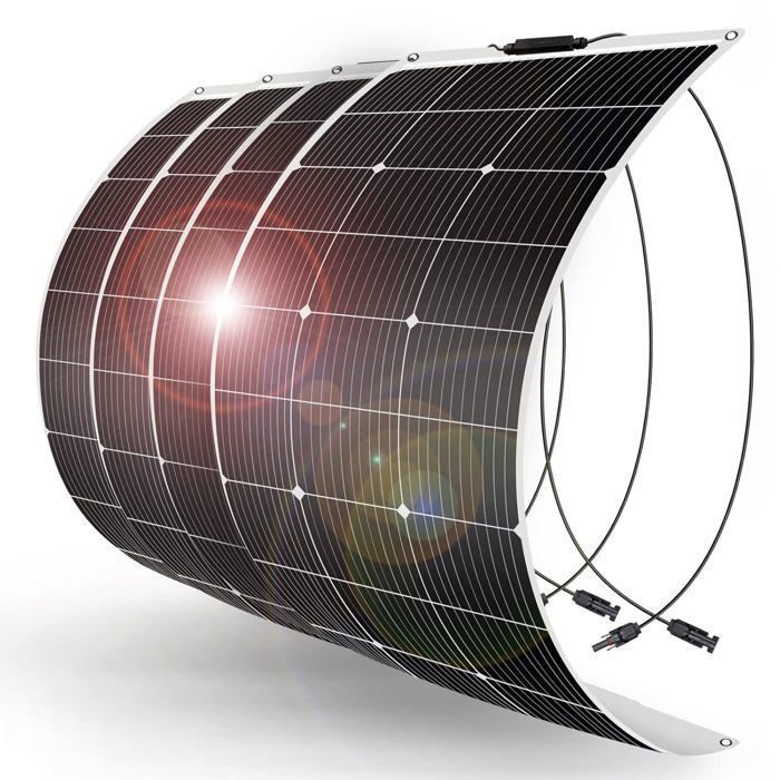 Kit Panneaux Solaires Souples 400W ECO-WORTHY - 2x200W + Régulateur MPPT 40A - Pour Camping-car, Bateau, Cabane
