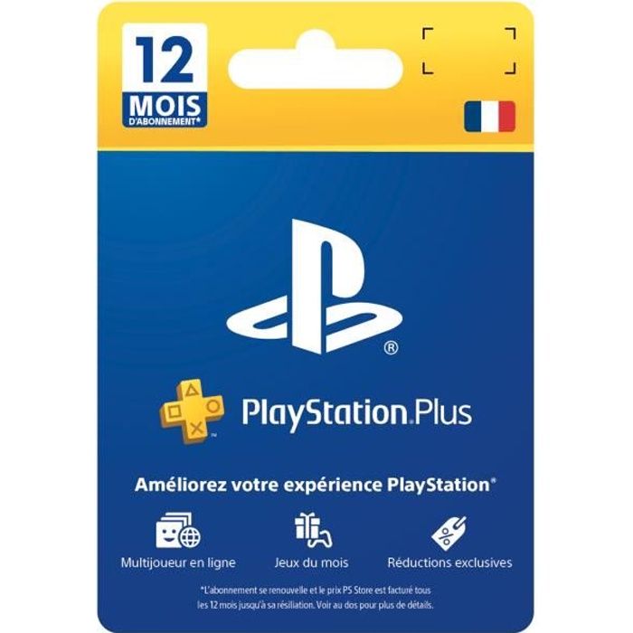 Abonnement 12 Mois au PlayStation Plus - Code de Téléchargement PS4 & PS5 à  télécharger - Cdiscount