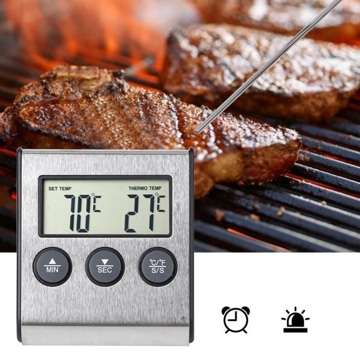 Thermomètre à viande Thermomètre de barbecue numérique de cuisine  thermomètre de cuisson de viande de cuisson avec En St 130081 - Cdiscount  Maison