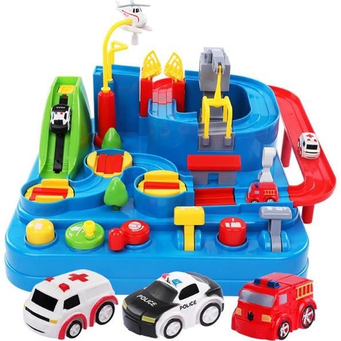 1pcs Circuit De Voiture Vehicule Jouet Educatif Avec 3 Voiture Cadeau Pour Enfant Cdiscount Jeux Jouets