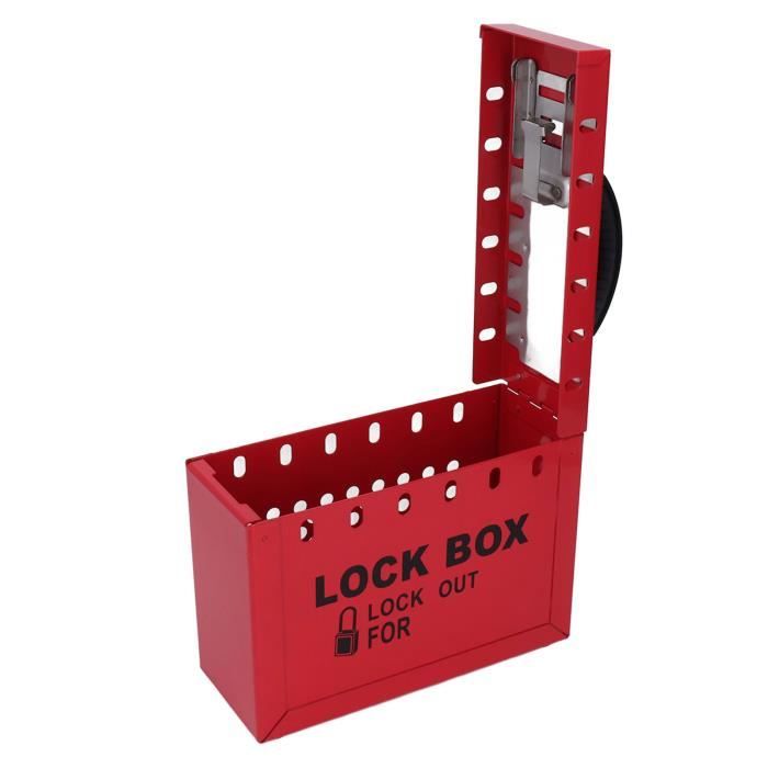 Boîte De Consignation LOTO Grande Capacité - Acier Inoxydable, Pour 12 Cadenas | Conforme OSHA, Sécurité électrique