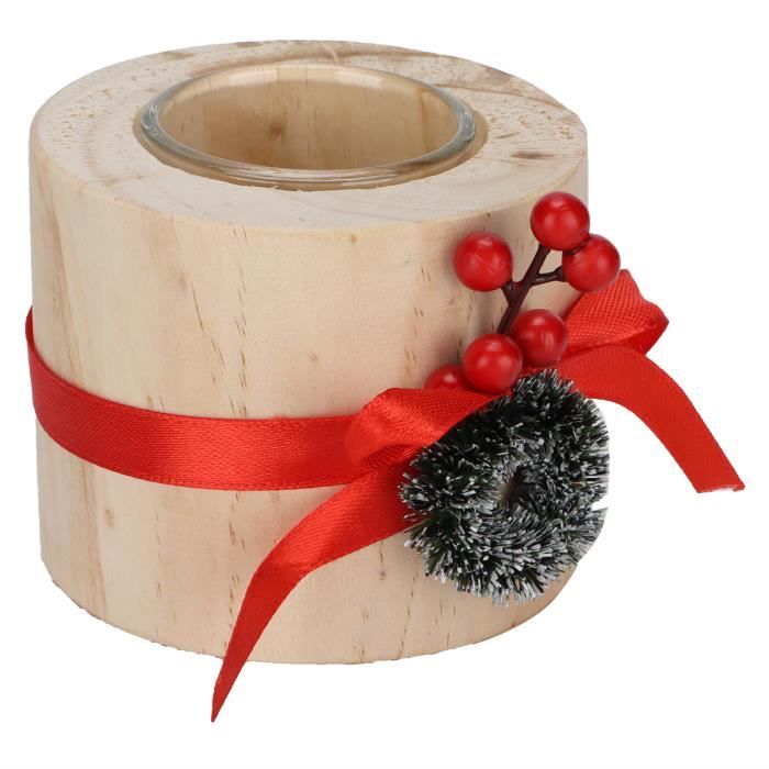 Bougeoir Décoratif De Noël Avec LED - Alimentation Piles Ou USB - 50 X 30 X 6 Cm - Couleur Bronze Ou Blanc