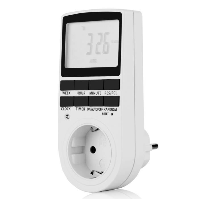 Fictory Minuterie Minuterie de commutateur de Commande Intelligente programmable Durable /électrique num/érique 110V