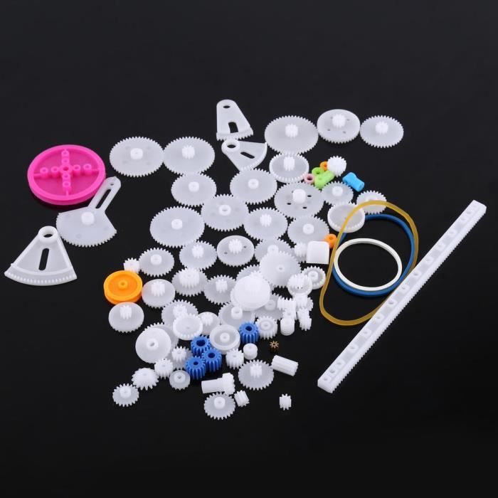 segolike 82 Pièces Engrenage S Engrenage à Vis Sans Fin Assortiment d'Accessoires pour Jouet de Voiture