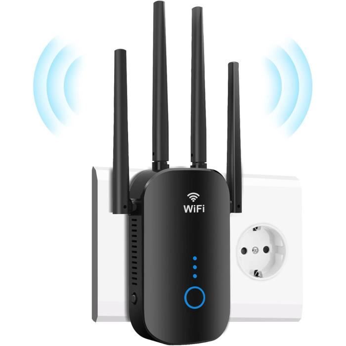 Répéteur WiFi AC1200 NEWFAST NF-RE523 – 4 Antennes, Double Bande – Couverture Jusqu'à 100 M² – Compatible Toutes Box