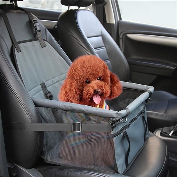 Siège d'appoint de Voiture pour Les Chiens ou Chats Sac Transport Chien  Voiture Housse de rehausseur en Tissu Oxford, Gris