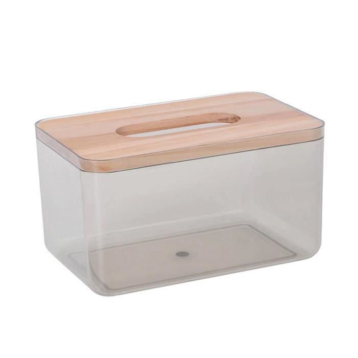 Glomora Support Boîte à Mouchoirs Doré Texture Rhombus – Couvercle Transparent Rectangulaire Élégant Pour Maison Et Bureau