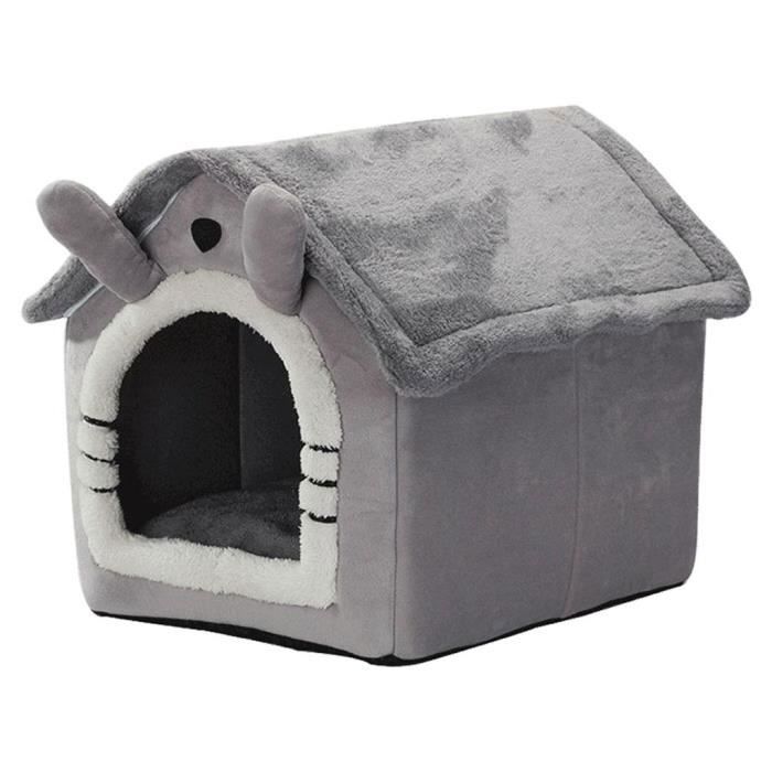 Meilleurs prix pour Lit pour chien de compagnie Maison de chat pour chats d'intérieur Chiens - Grotte de chat pour maison de Gris Longues Oreilles M