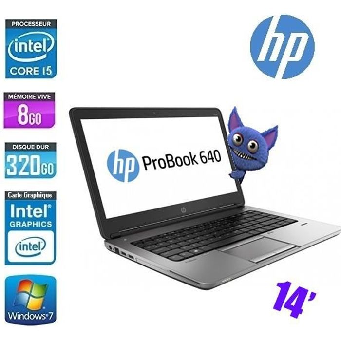 Top achat PC Portable HP PROBOOK 640 G1 CORE I5 4210M 8GO 320GO pas cher