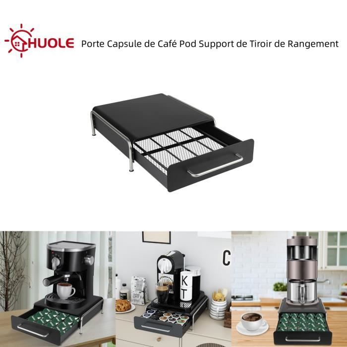 Support Adhésif Pour Dosettes De Café - Grande Capacité (54/72 Capsules) | Montage Murale Ou Comptoir | Blanc