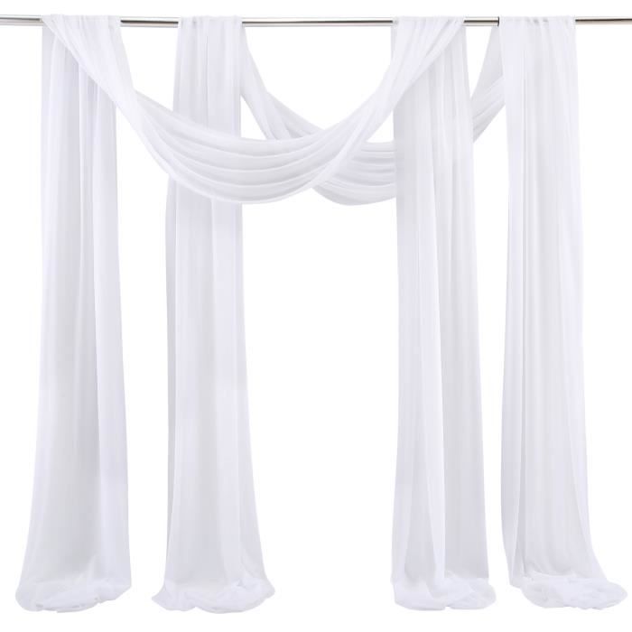 KEENSO Draperie d’arc de mariage Arche de mariage en mousseline de soie
