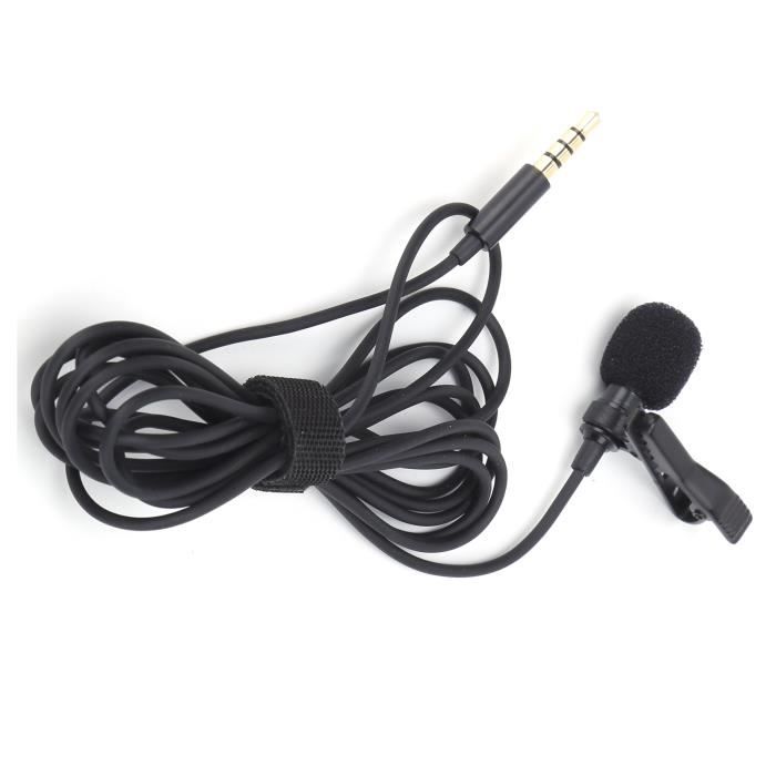 Mini Microphone À Condensateur Omnidirectionnel Trrs 3,5 Mm Pour Enregistrement Vidéo De