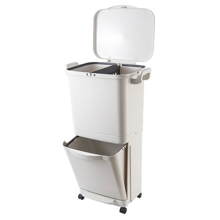 Poubelle tri sélectif avec roulettes VALORIS 45L