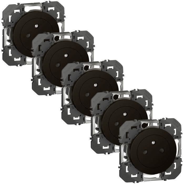 LEGRAND - Prise 2p+t surface noir compo Dooxie - 1 prise