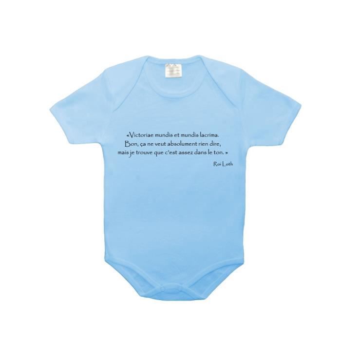 Body Bebe 100 Coton Citation Kaamelott Roi Loth Victoriae Mundis Bleu 18 23 Mois Bleu Cdiscount Pret A Porter
